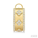 .50CTRDDM CLOVER HOOP EARRINGS YG 14K-G*